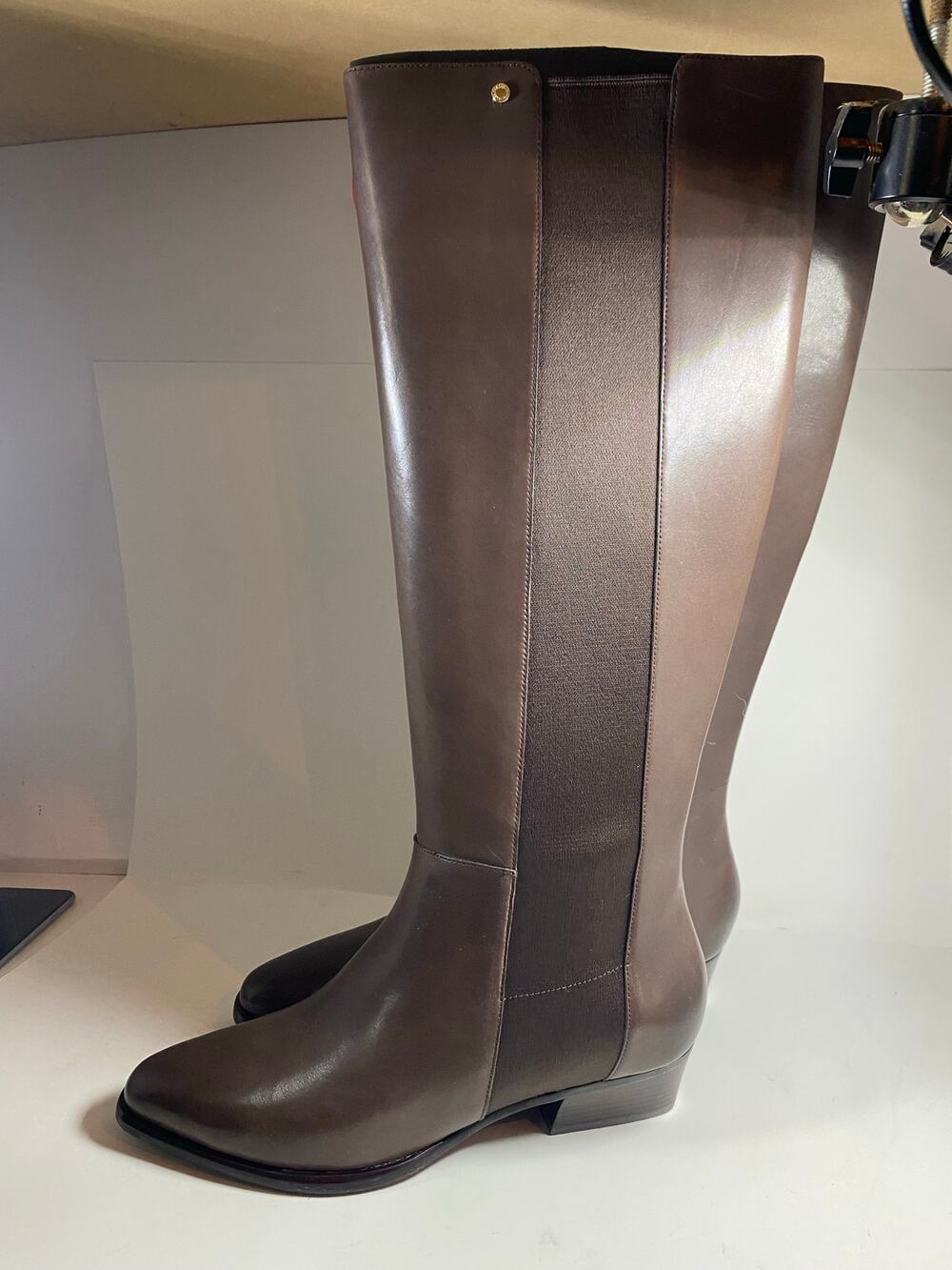 NWT Cole Haan Hallee Stretch Boot Java Leather Womens Size 9 Wide Boots